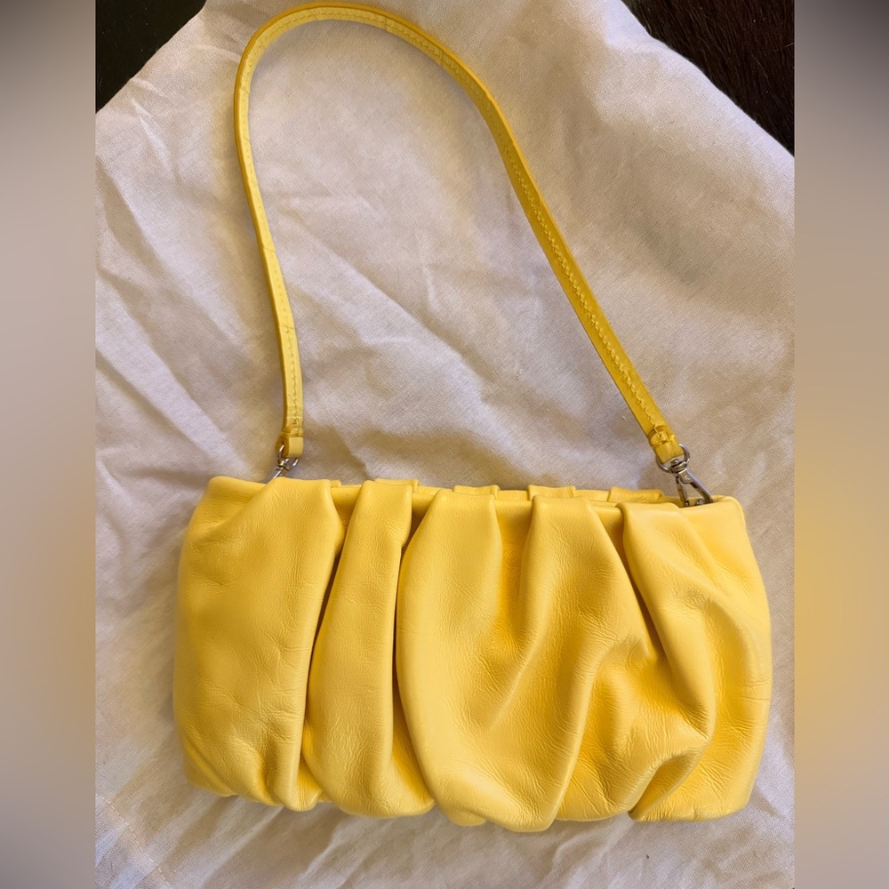 Yellow Staud Convertible Clutch Bean Bag
